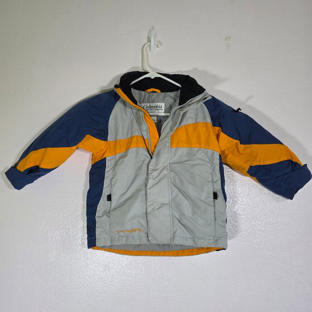 Columbia Kids Winter Jacket Size 4/5 Gray Orange Blue Coat